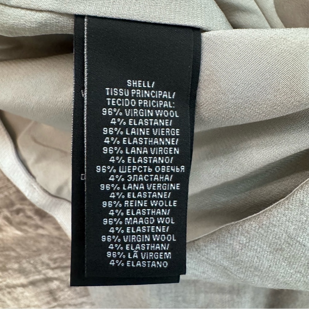 Ralph Lauren Black Label Side Zip Straight Leg Wool Trousers Light Gray Womens 4 - Picture 7 of 8